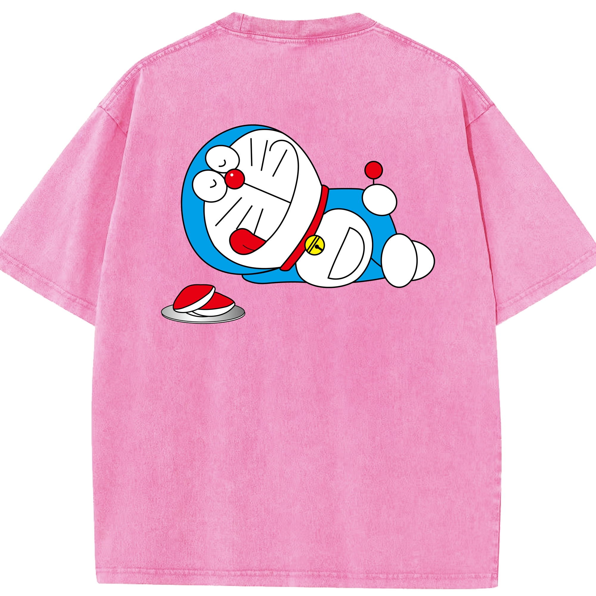 （画像用） ドラえもん Doraemon 綿100% ヴィンテージ風 半袖Tシャツ（背面プリント）